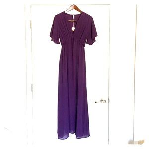 Purple maternity maxi